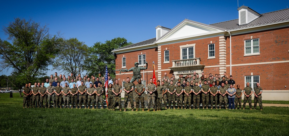 Officers and Leaders With the Basic School Get Together for a Group Photo