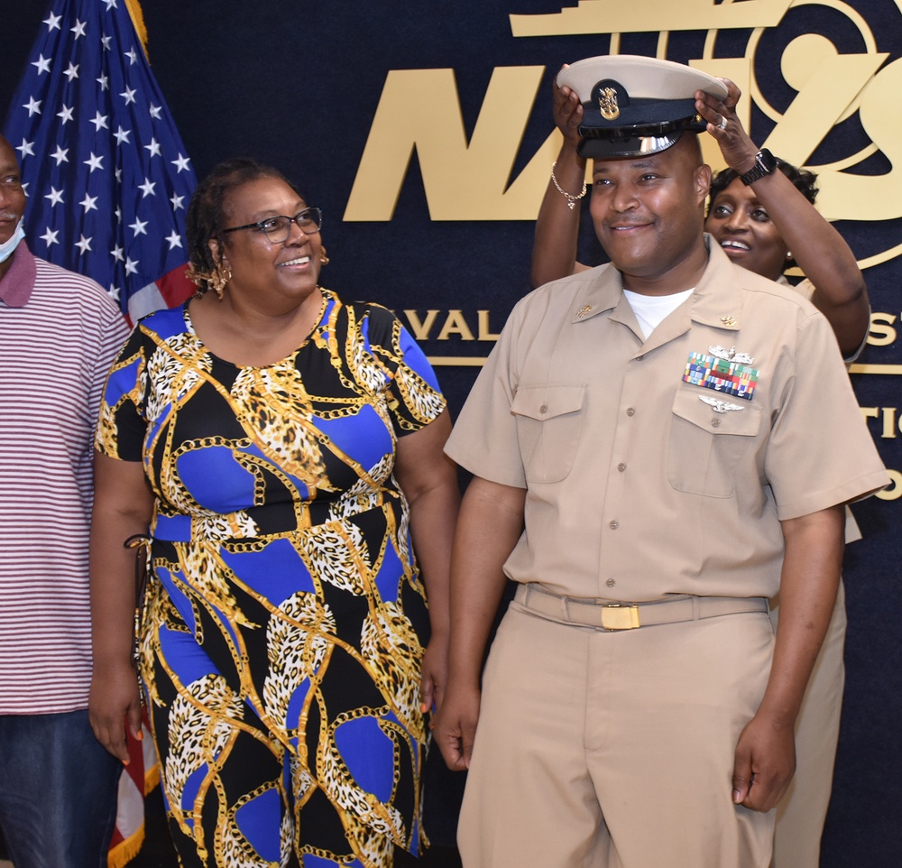 Master Chief Culinary Specialist Vaundas Bostic Receives Master Chief Anchors