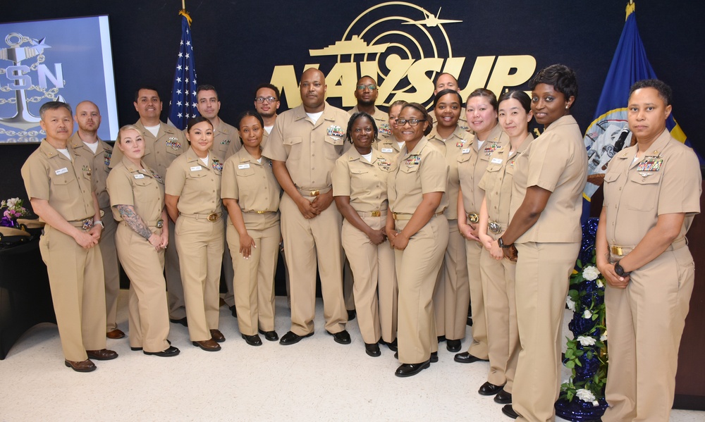 Master Chief Culinary Specialist Vaundas Bostic Receives Master Chief Anchors