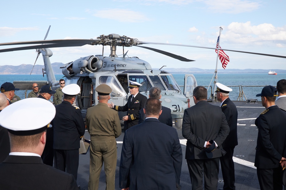 USS Mount Whitney conducts key leadership engagements between Sixth Fleet and Tunisia