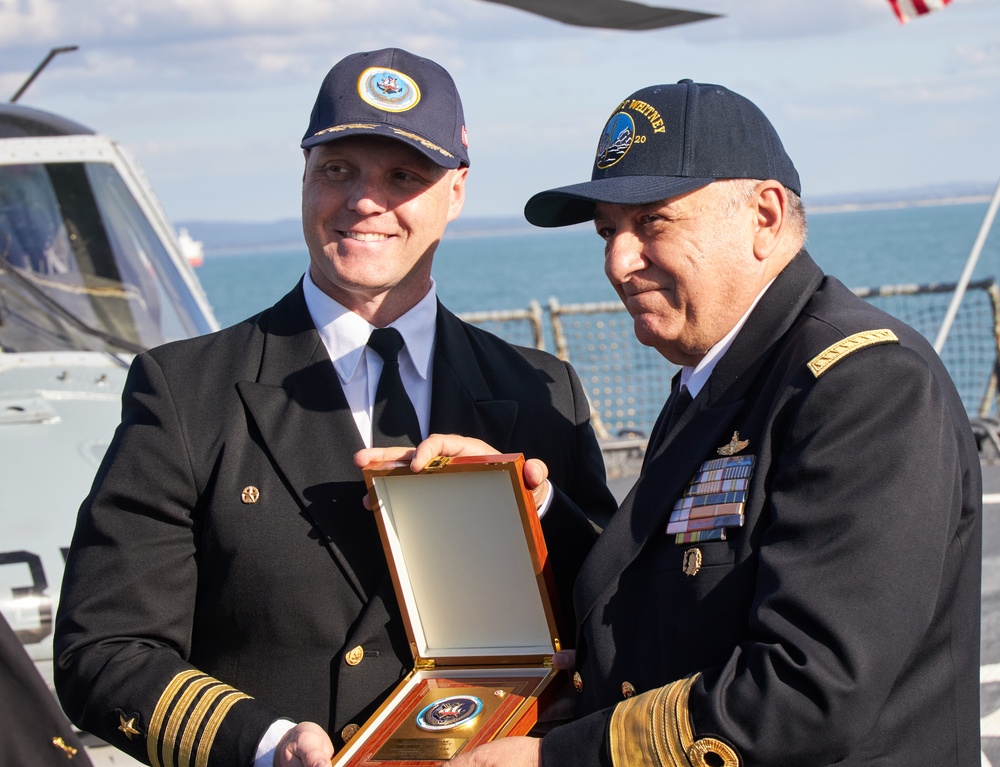 USS Mount Whitney conducts key leadership engagements between Sixth Fleet and Tunisia