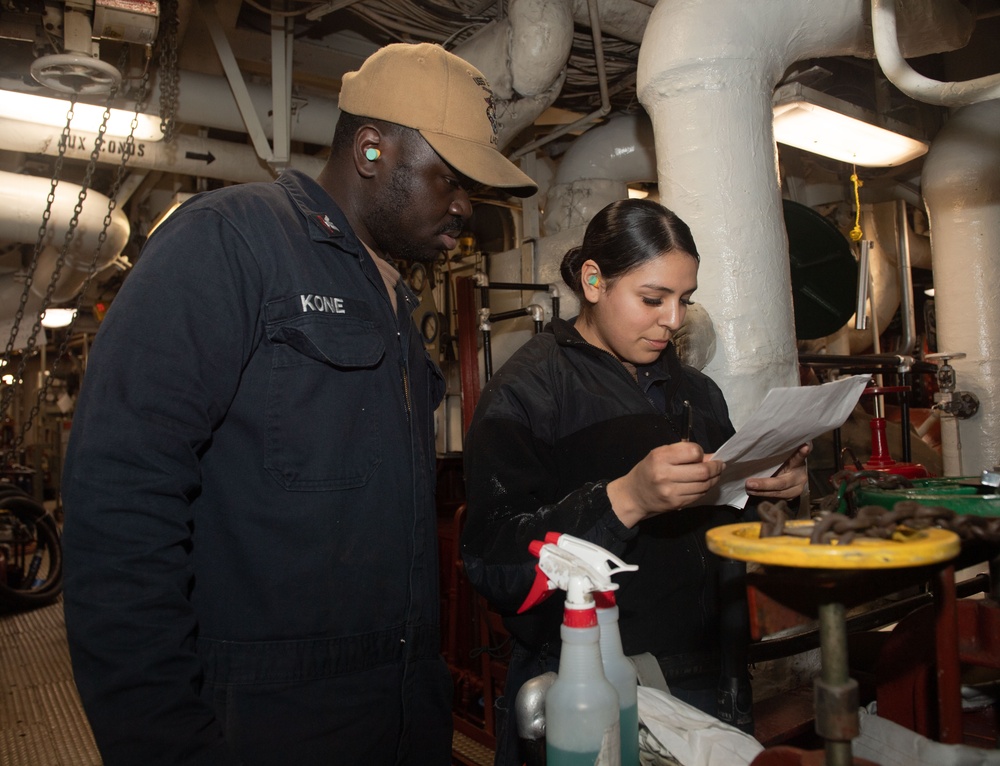 Essex Sailors Conduct Maintenance