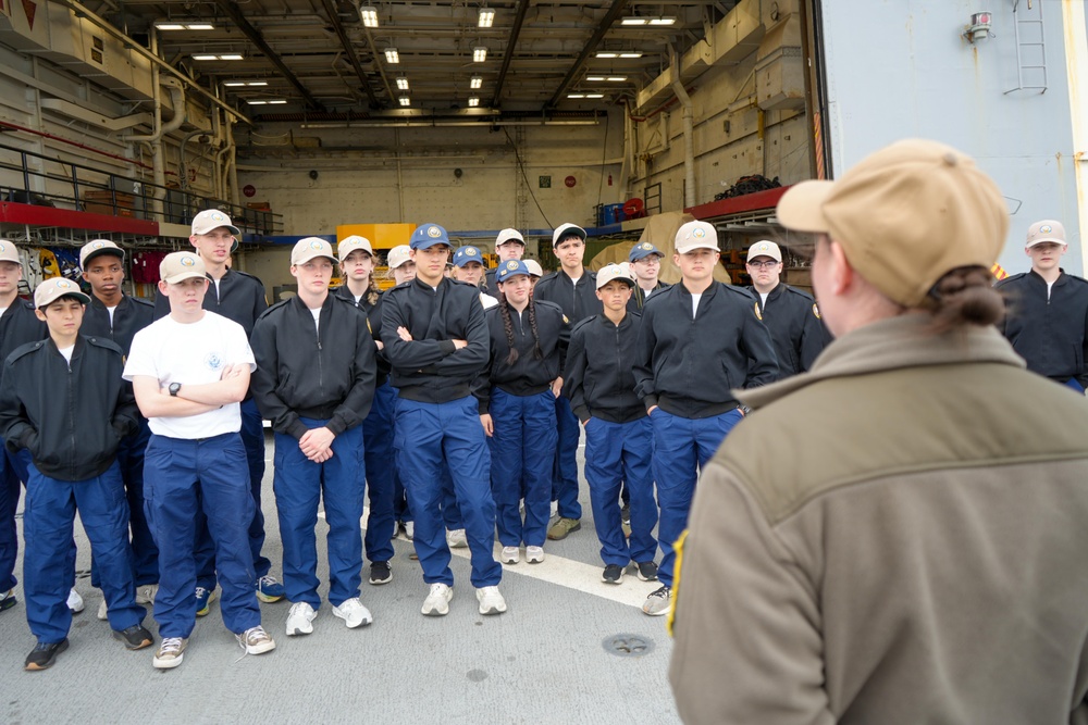 West Carter High School NJROTC Visit LPD17
