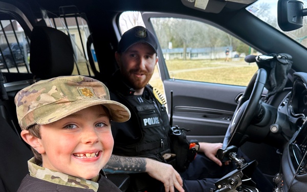 Fort Knox boy, cop connect over shared passion for emergency services