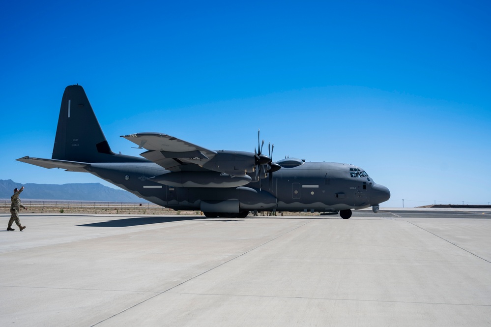 AC-130J Ghostrider taxis at Kirtland AFB
