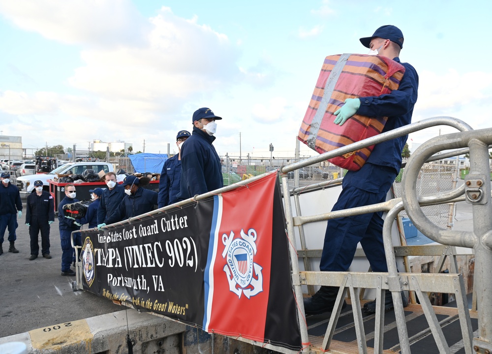 Coast Guard offloads over $12 million in illicit drugs interdicted in Caribbean Sea