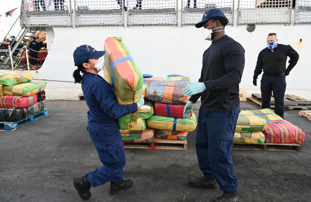 Coast Guard offloads over $12 million in illicit drugs interdicted in Caribbean Sea
