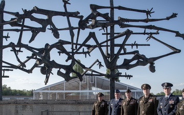 Dachau concentration camp unveils plaque honoring liberators of the 45th Infantry Division
