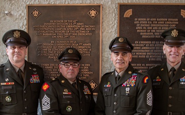 Dachau concentration camp unveils plaque honoring liberators of the 45th Infantry Division