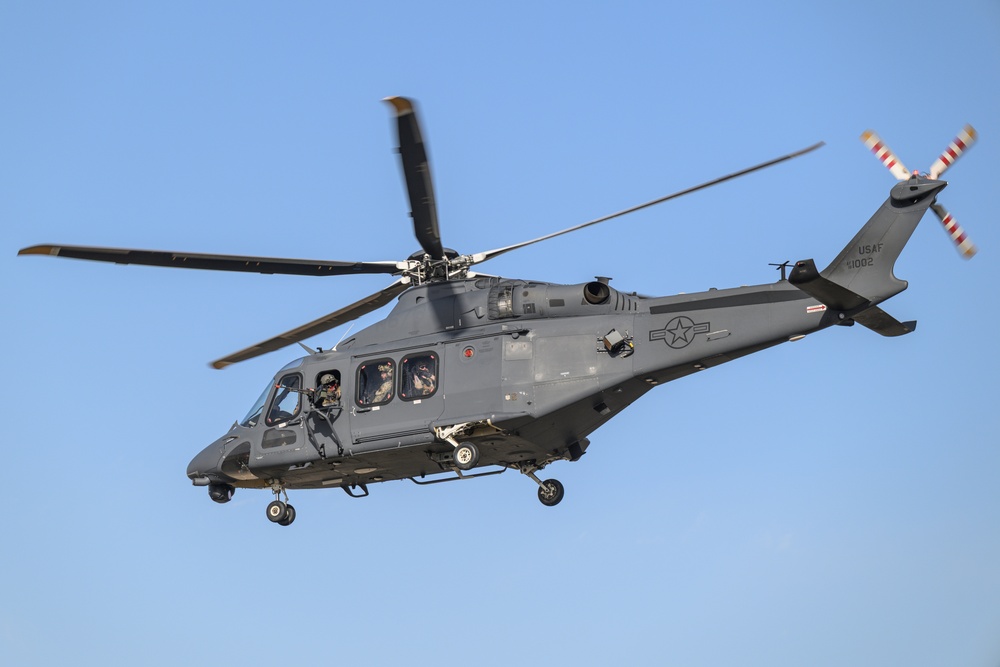 MH-139 Grey Wolf conducts flight training in Camp Guernsey, Wyoming
