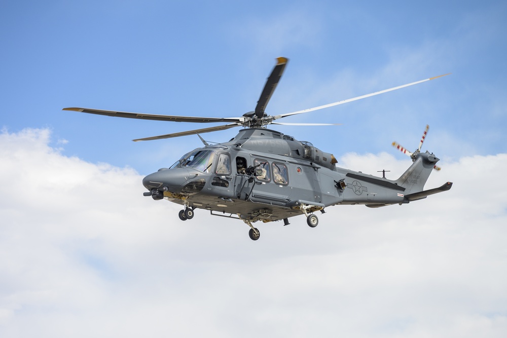MH-139 Grey Wolf conducts flight training in Camp Guernsey, Wyoming
