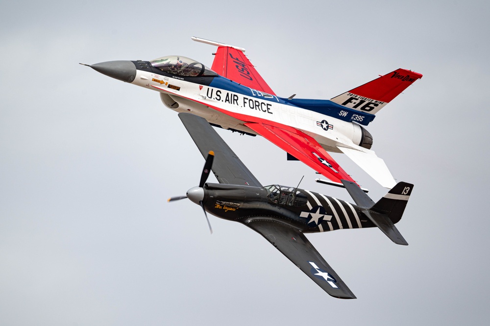 The F-16 Viper Demo Team soars over Yuma