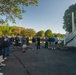 Rear Adm. Doug Verissimo speaks at the Sewell's Point Golf Course