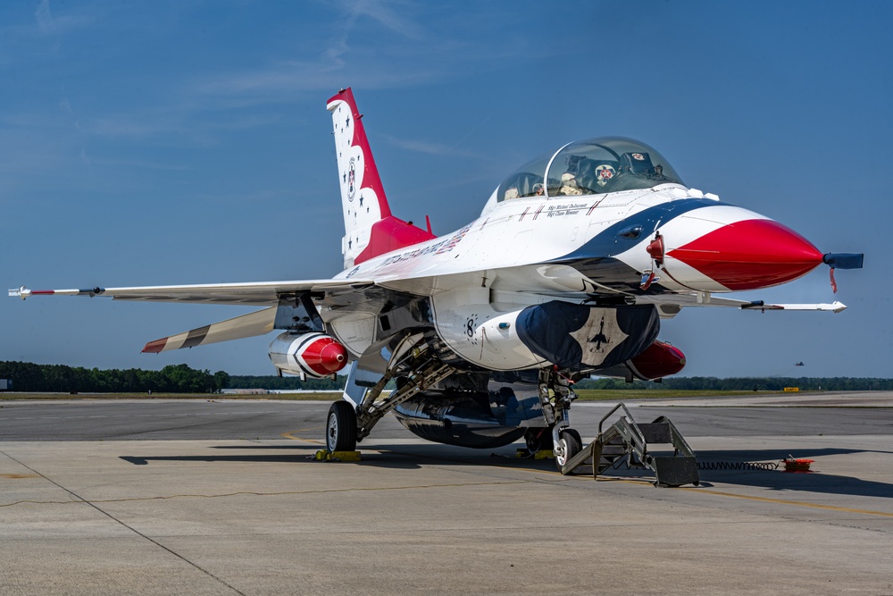 First Thunderbird arrives at SJAFB