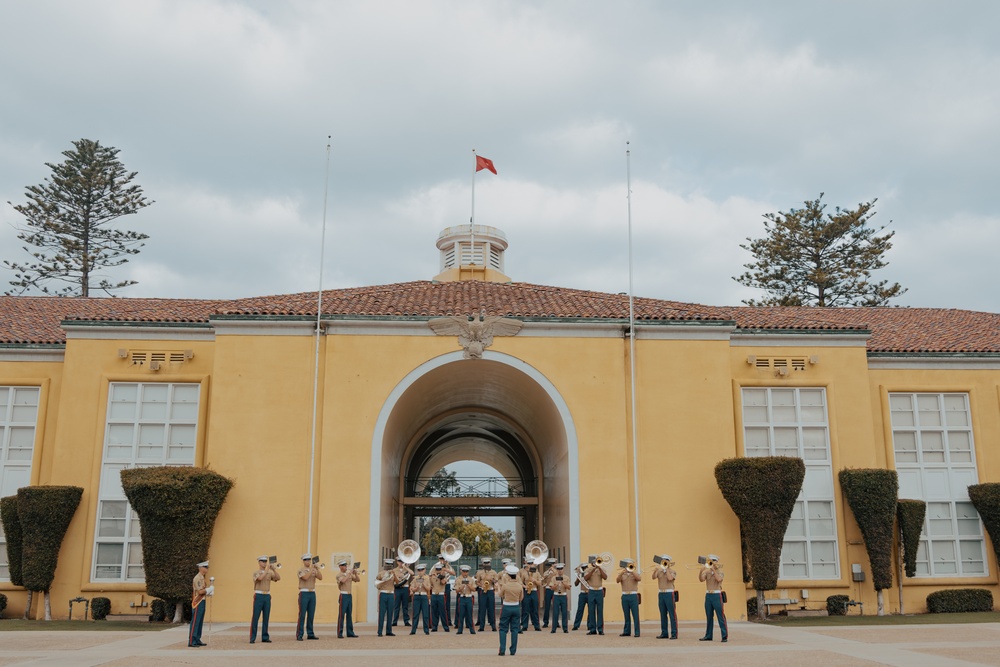 Morning Colors ceremony and Mike Company Graduation