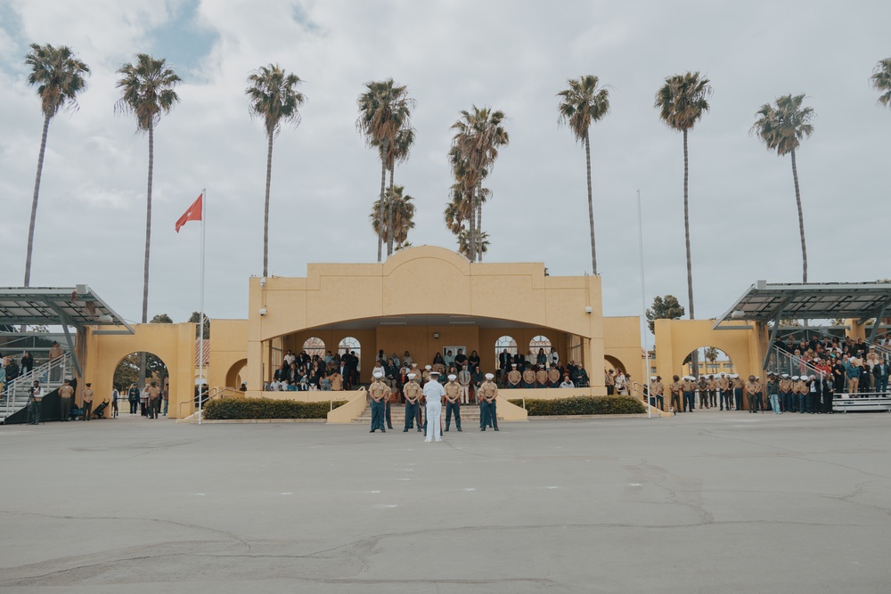 Morning Colors ceremony and Mike Company Graduation