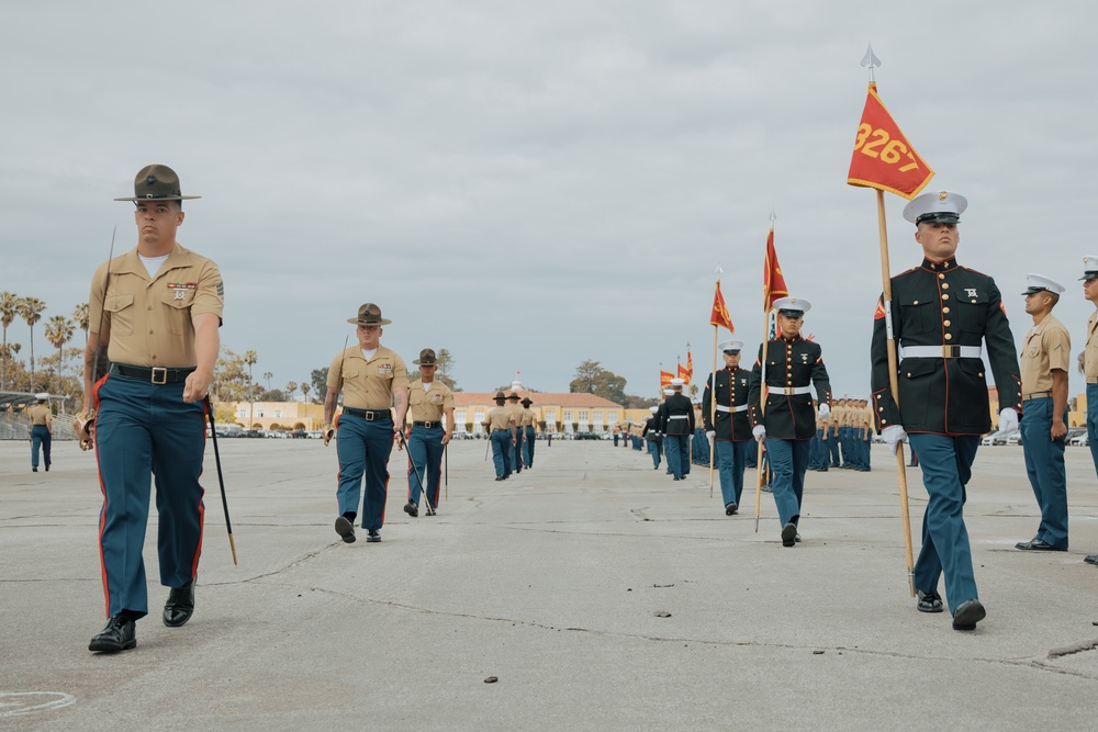 Morning Colors ceremony and Mike Company Graduation