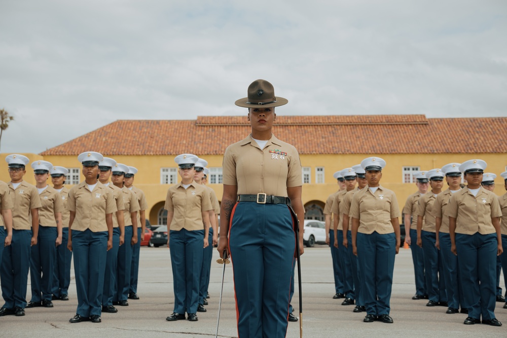 Morning Colors ceremony and Mike Company Graduation