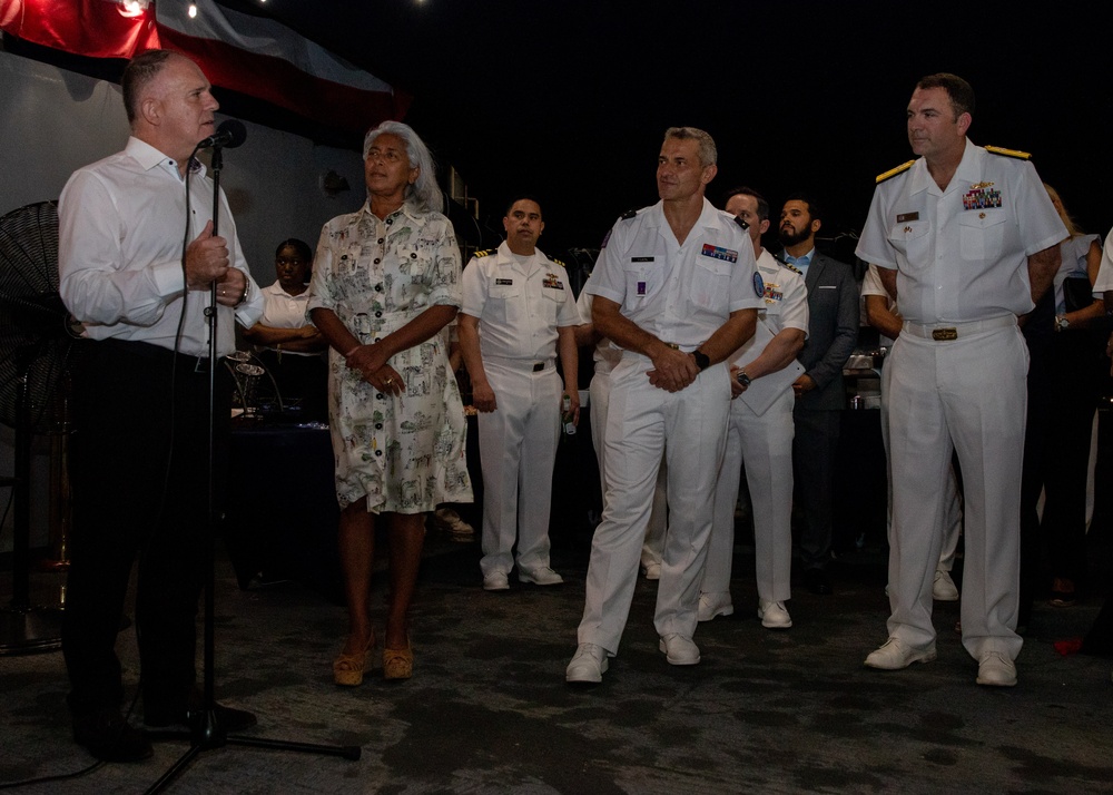 U.S. 7th Fleet Hosts a Big Top Reception Aboard USS Blue Ridge (LCC 19) in New Caledonia