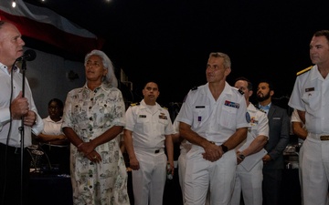 U.S. 7th Fleet Hosts a Big Top Reception Aboard USS Blue Ridge (LCC 19) in New Caledonia