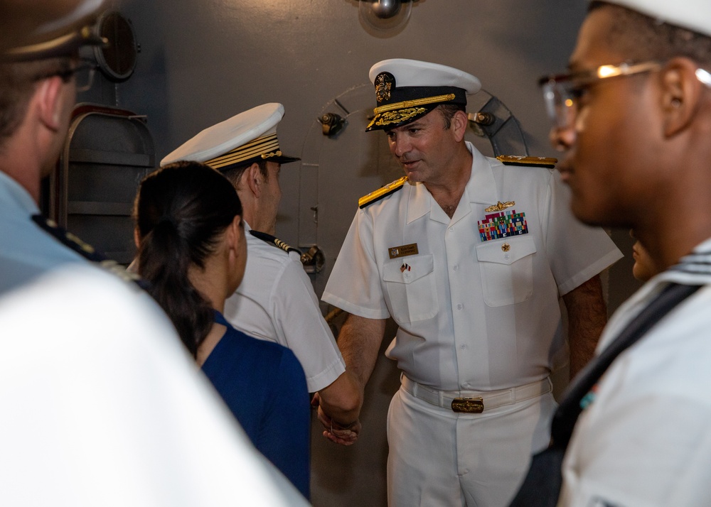 U.S. 7th Fleet Hosts a Big Top Reception Aboard USS Blue Ridge (LCC 19) in New Caledonia