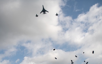 B-1 and F-35 Flyover Salutes OTS Class 25-11 Graduates
