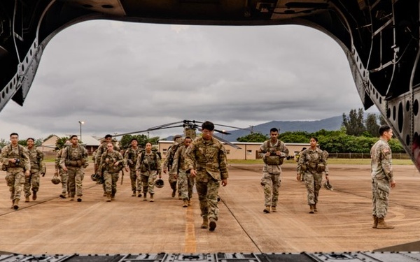 University of Hawaii Army ROTC Cadets Conduct Cold Load Training with 25th Combat Aviation Brigade at Wheeler Army Airfield