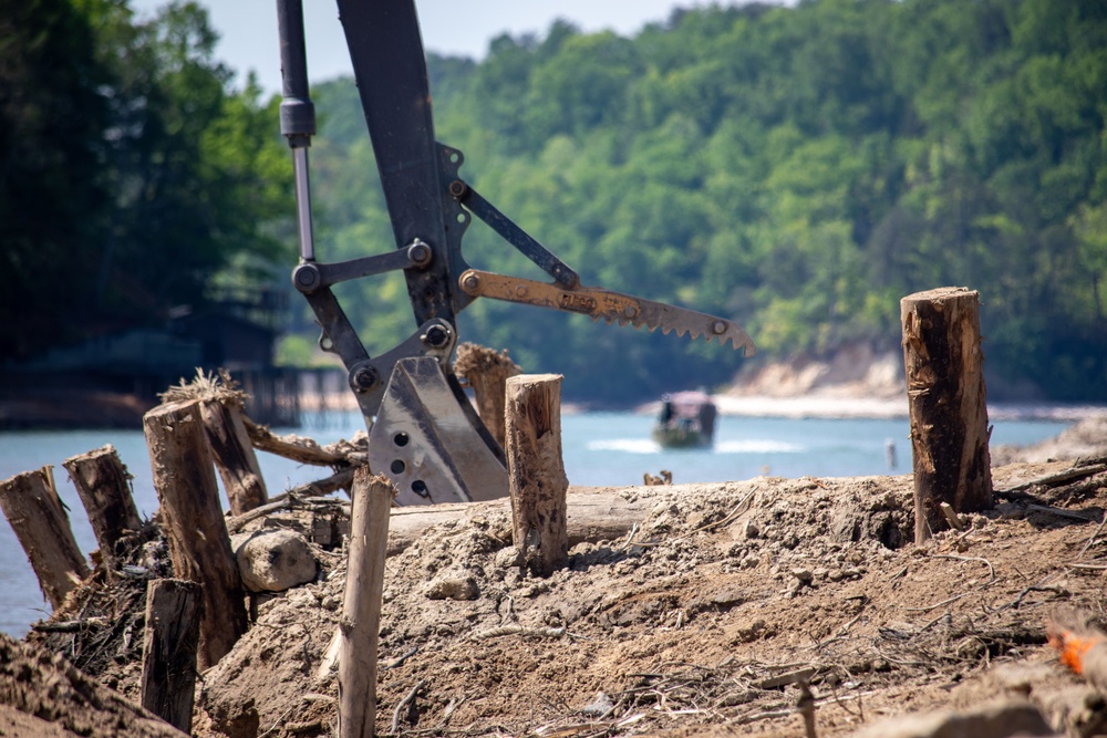 U.S. Army Corps of Engineers Hurricane Helene debris removal efforts at Lake Lure