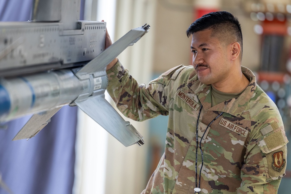 Teams compete in quarterly weapons load competition at Edwards