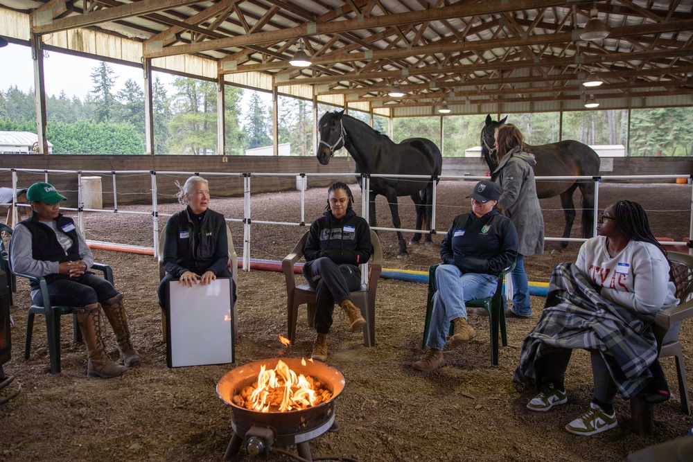 Soldiers from 201st E-MIB THRIVE at Healing Hearts Ranch