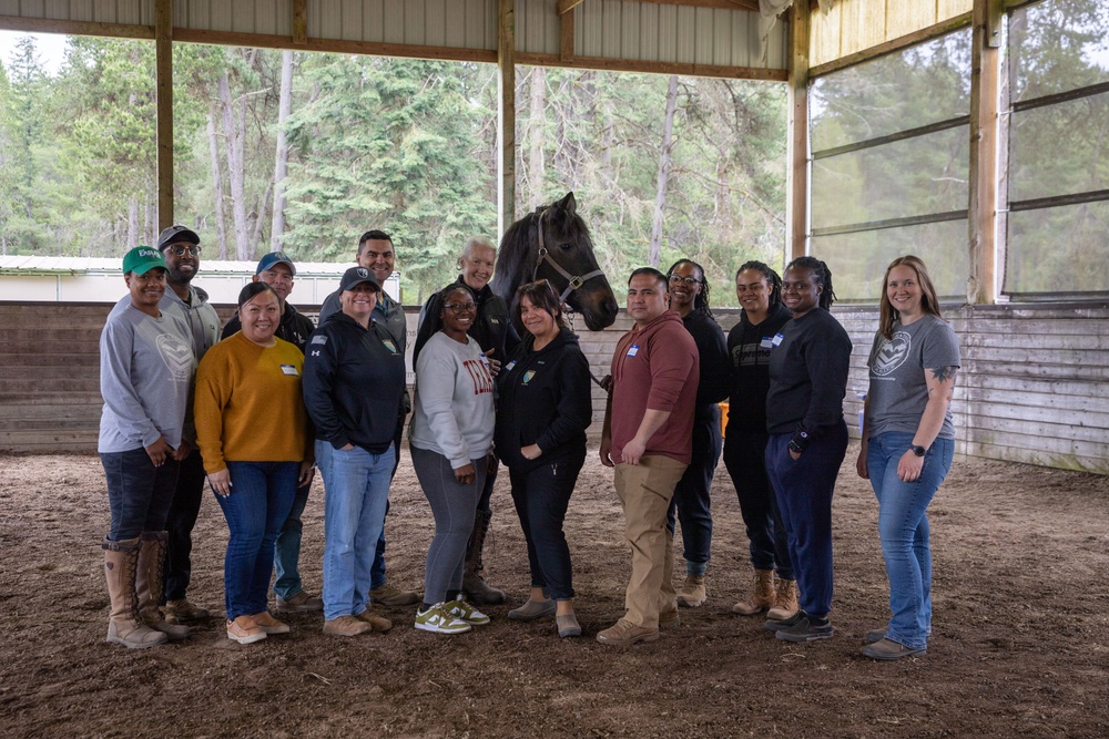 Soldiers from 201st E-MIB THRIVE at Healing Hearts Ranch