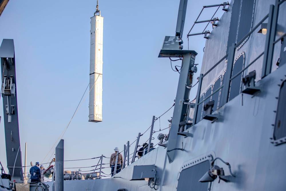 USS Preble Conducts Missile Swap