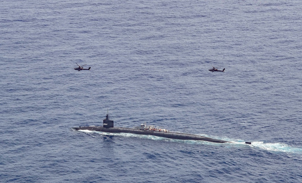 USS Kentucky Operates With Surface and Aerial Assets