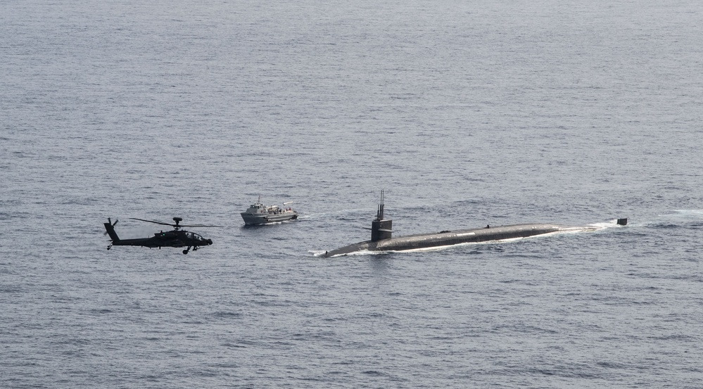 USS Kentucky Operates With Surface and Aerial Assets