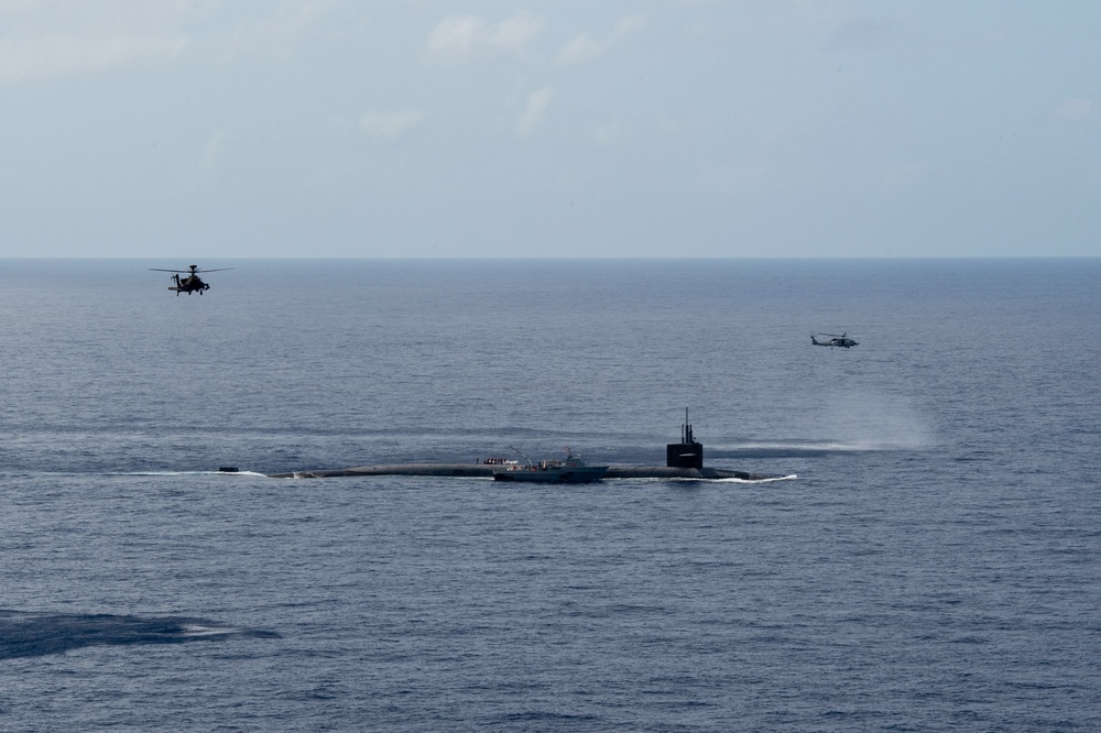 USS Kentucky Operates With Surface and Aerial Assets