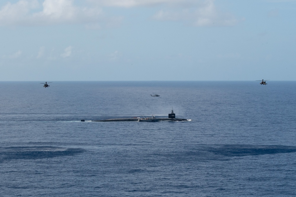 USS Kentucky Operates With Surface and Aerial Assets