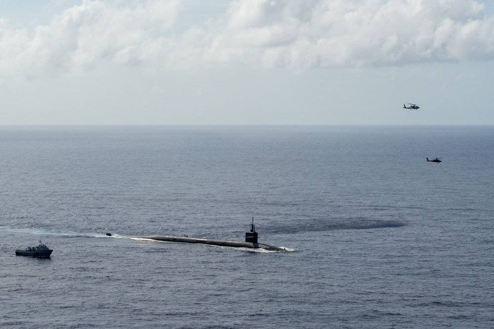 USS Kentucky Operates With Surface and Aerial Assets