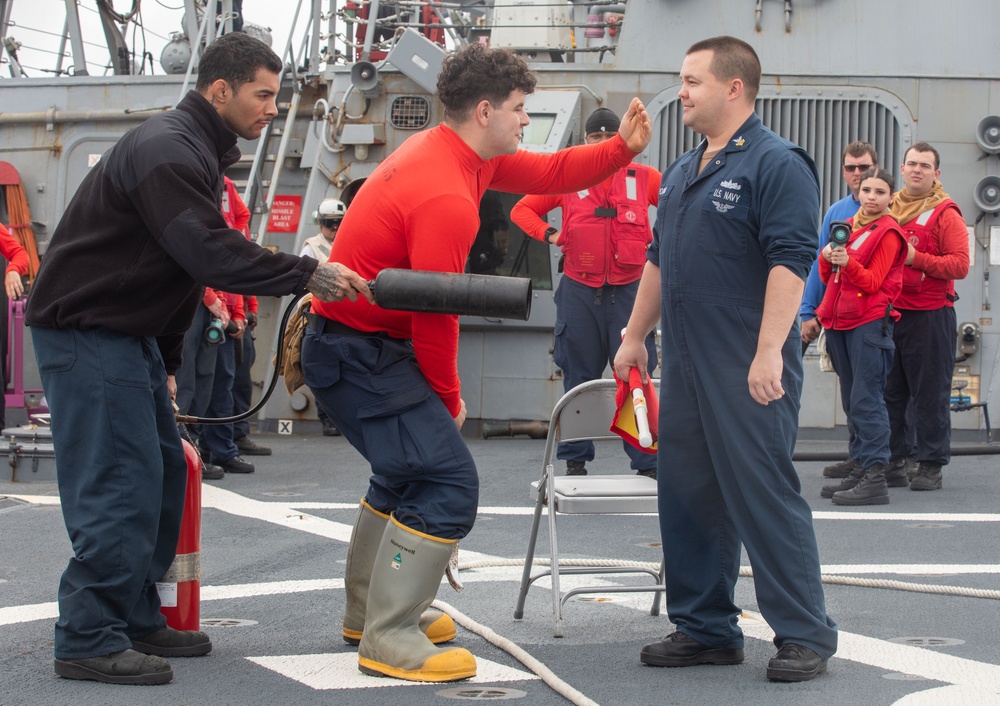 USS Benfold (DDG 65) conducts advanced tactical training