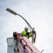 Gavins Point maintenance crew replaces damaged light pole