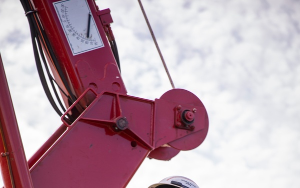Gavins Point maintenance crew replaces damaged light pole