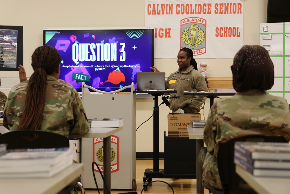 DC National Guard DDRO Teams Up with JROTC to Strengthen Youth Drug Prevention at Coolidge High School