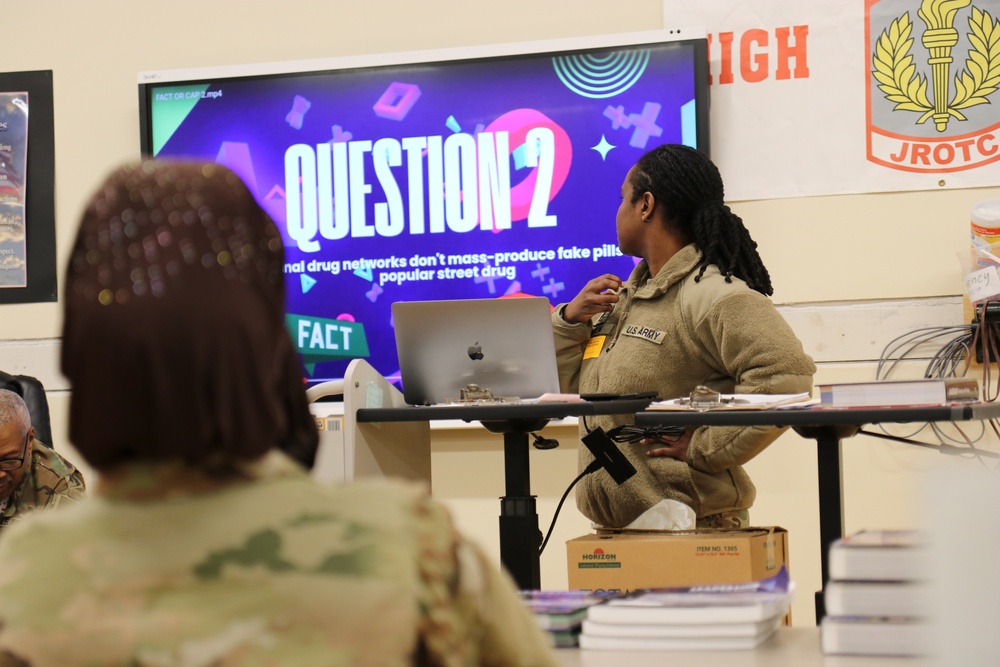 DC National Guard DDRO Teams Up with JROTC to Strengthen Youth Drug Prevention at Coolidge High School