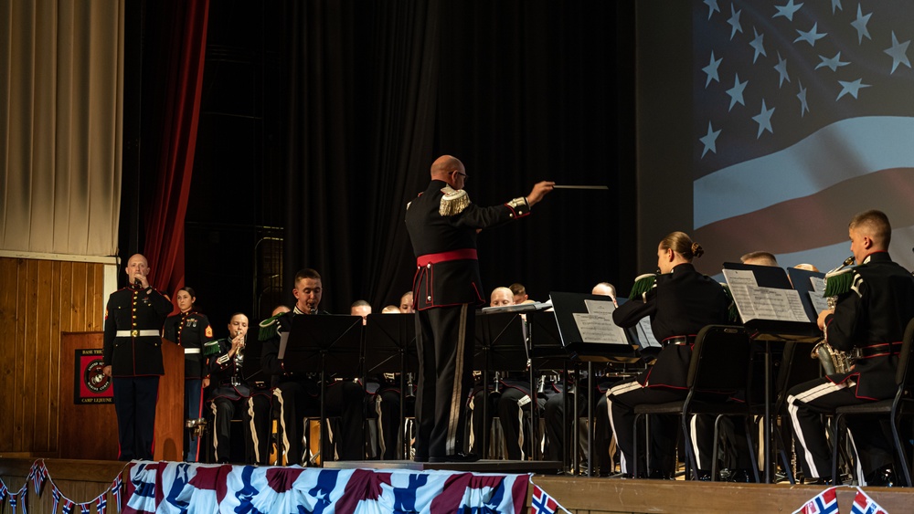 2d Marine Division Bands Performs Alongside Norwegian His Majesty Band in a Joint Concert on MCB Camp Lejeune