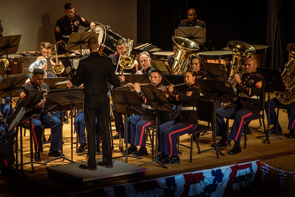 2d Marine Division Bands Performs Alongside Norwegian His Majesty Band in a Joint Concert on MCB Camp Lejeune
