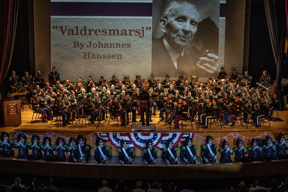 2d Marine Division Bands Performs Alongside Norwegian His Majesty Band in a Joint Concert on MCB Camp Lejeune