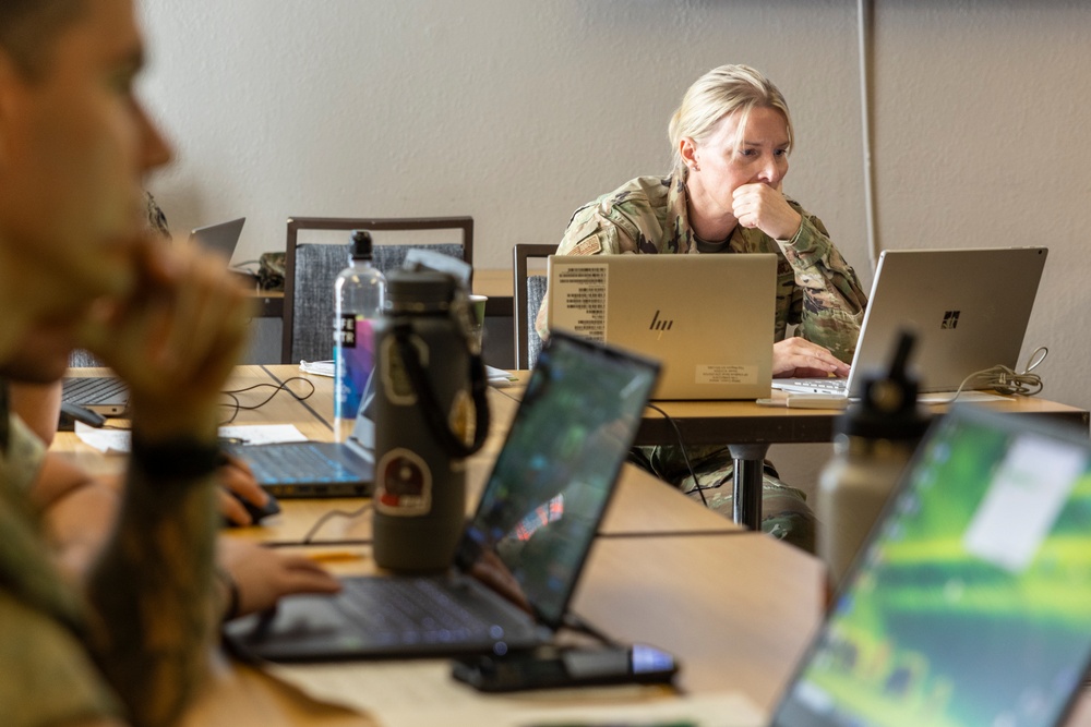 U.S. service members participate in defensive cyber operations during exercise Southern Defender 25
