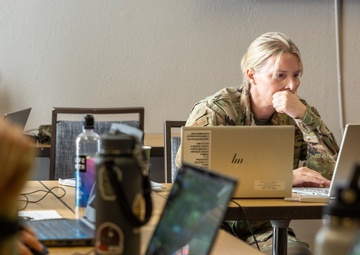 U.S. service members participate in defensive cyber operations during exercise Southern Defender 25