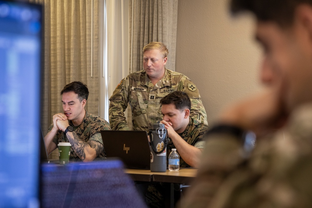 U.S. service members participate in defensive cyber operations during exercise Southern Defender 25