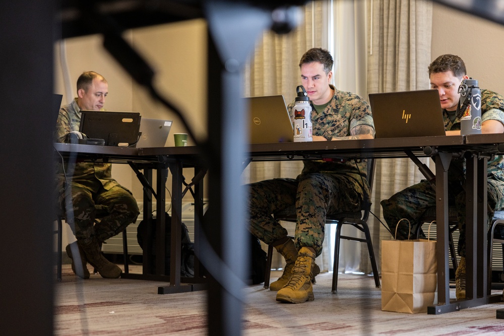 U.S. service members participate in defensive cyber operations during exercise Southern Defender 25
