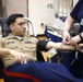 U.S. Marine visits Scarborough High School blood drive